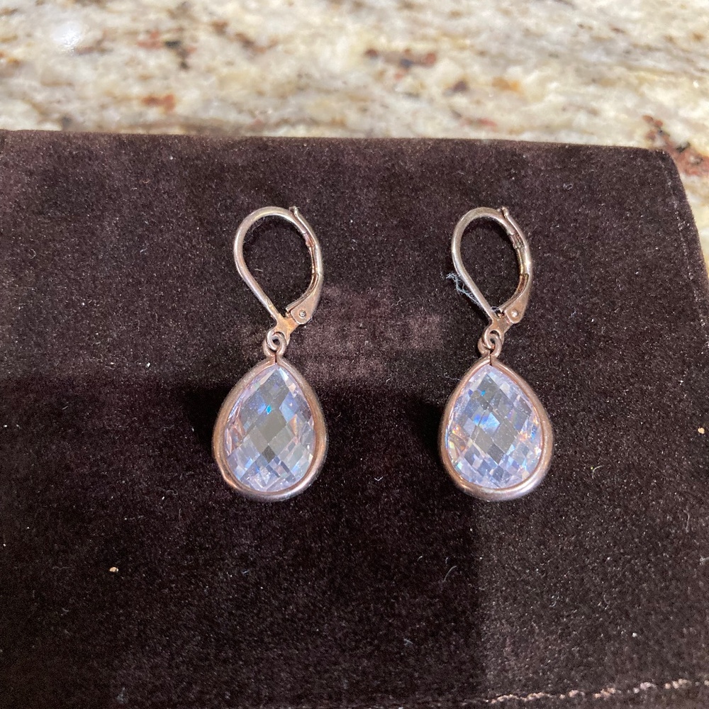 clear crystal earrings